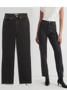 Madewell 99% Cotton Perfect Vintage Black High-Rise Jeans Sz 29, Lunar Wash